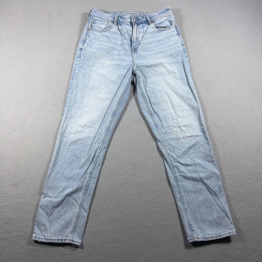 American Eagle Mom Jean Women 10 High Rise Light Wash Denim Pants Retro